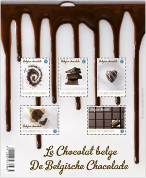 Belgium stamps that look, smell and taste like chocolate!