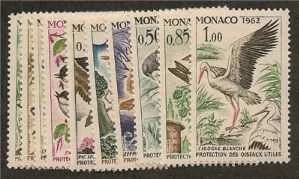 Monaco Birds Stamps