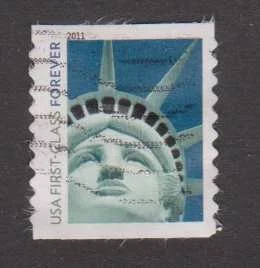 This Statue of Liberty Forever Postage Stamp is a patriotic favorite and shows some of the earliest design experimentation before the USPS began their extensive commemorative forever stamp program of today.