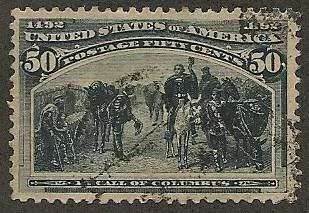 50 Cent Columbian US Stamp