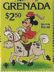 This Disney stamp shows Minnie Mouse and is one of an unbelievable number of stamps available for Disney topical stamp collecting.