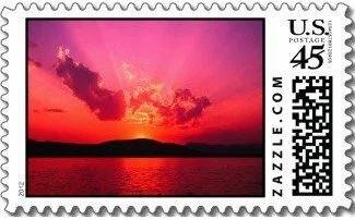 Custom postage stamp - a beautiful Guam sunset in the South Pacific