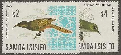 These Samoa stamps are another example of the variety of beautiful tropical birds that have made their way onto stamps.