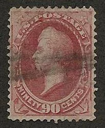 This 90 cent stamp from 1873 was produced by the Continental Bank Note Company and is the third Banknote stamp showing this profile of Commodore Oliver Hazard Perry.