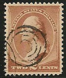 George Washington is always a favorite subject on US Stamps and the Banknotes series is no exception. Here Washington adorns this Red Brown stamp issued in 1883 by the American Bank Note Company.