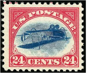 The Inverted Jenny Error Airmail (C3a) is one of the most rare and valuable of all stamps with only a single sheet of 100 unintentionally sold by the USPS.
