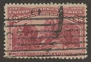Two Dollar Columbian Stamps, like this choice example, are some of the most sought after of all United States stamps by collectors.